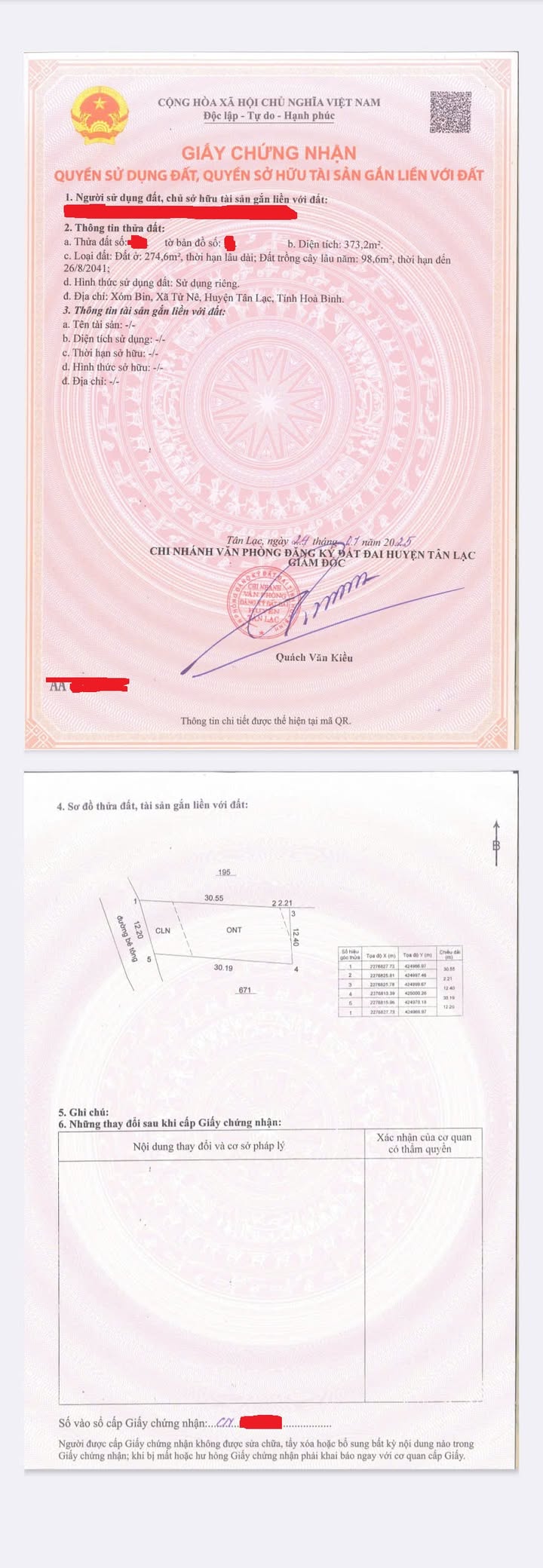 Đất ở Tân Lạc 373,2m² giá 820 triệu - Sổ đỏ chính chủ, đầu tư sinh lời!