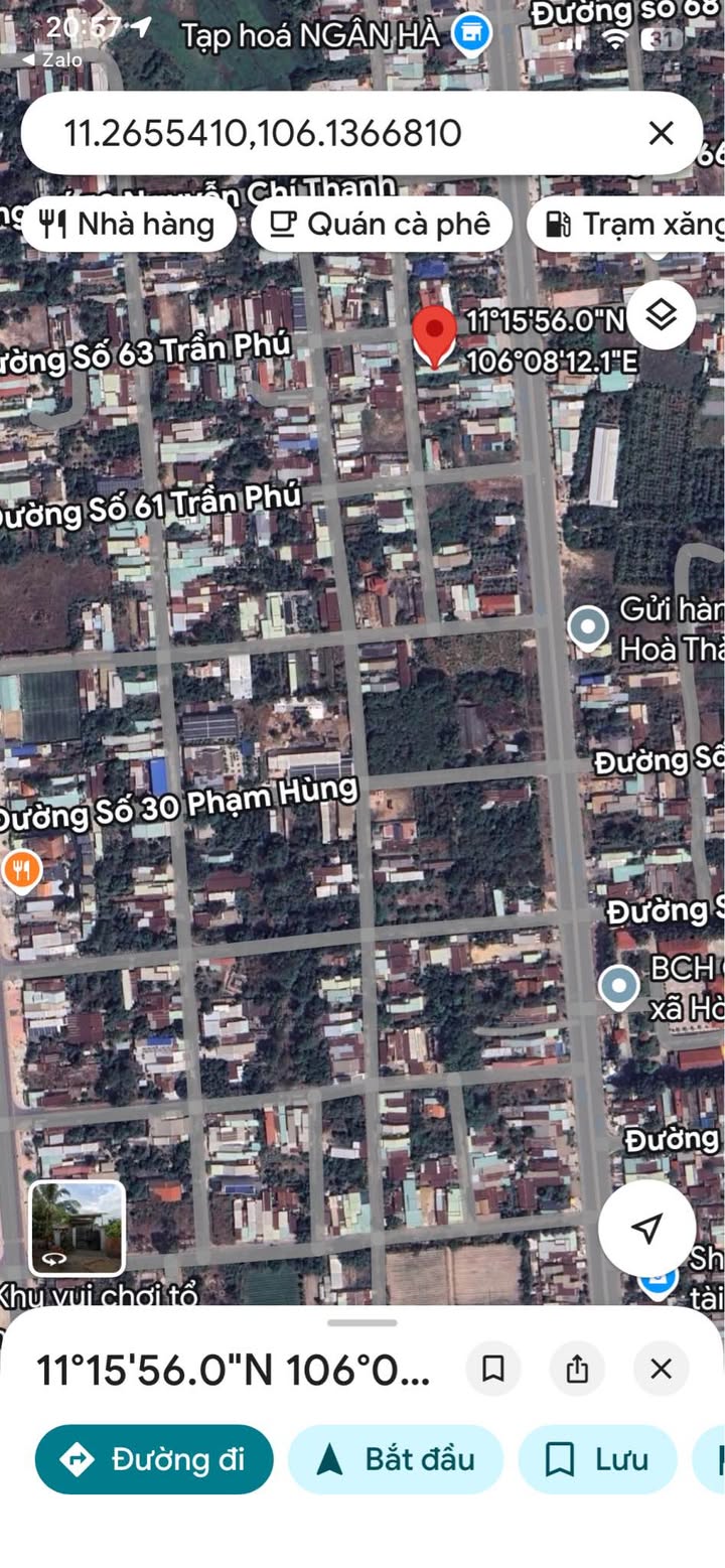 Đất hẻm 63 Trần Phú, Hòa Thành 130m² giá 160 triệu - Cơ hội đầu tư tuyệt vời!