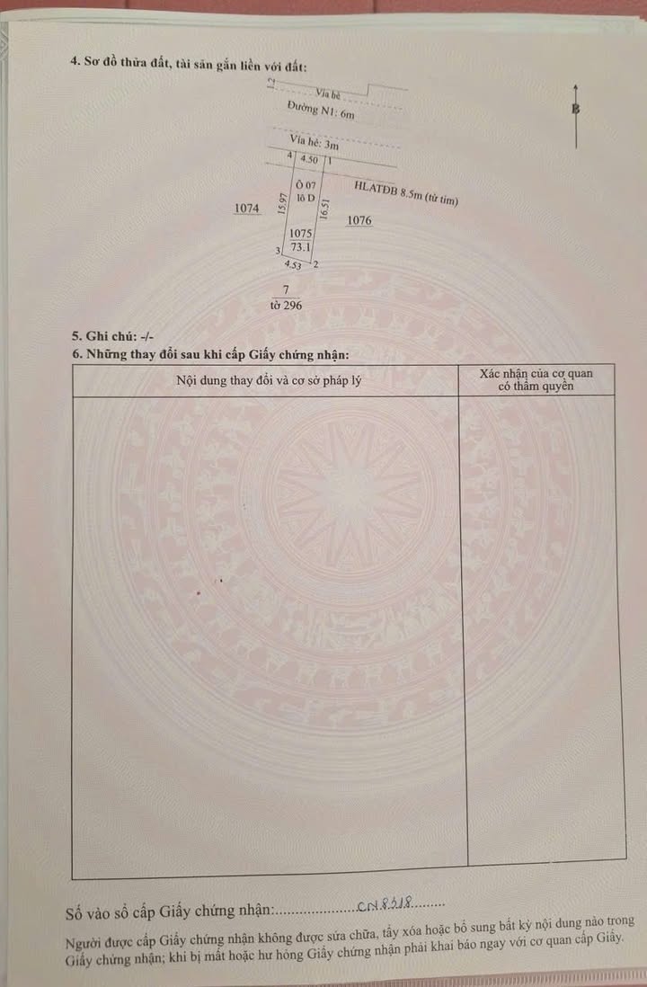 Lô đất Lê Phong Bình Chuẩn 73m² giá 3.1 tỷ - Cơ hội đầu tư tuyệt vời!
