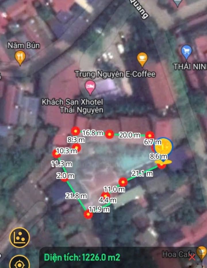 Đất nền Phường Đồng Quang, Thái Nguyên 1400m² giá 20 tỷ - Sẵn nhà biệt thự sân vườn