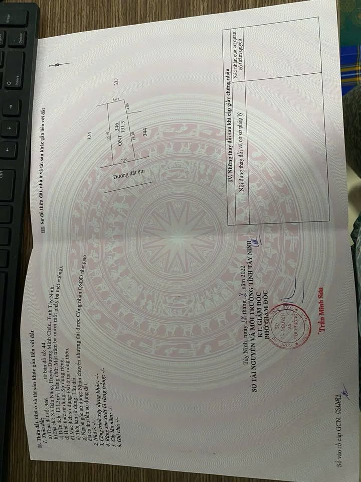 Đất thổ cư 144m² tại Ninh Thạnh, Tây Ninh giá 679 triệu - Cơ hội đầu tư không thể bỏ lỡ!