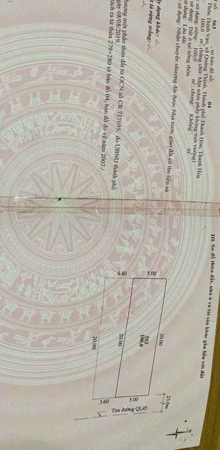 Đất nền Phường Quảng Thịnh, Thành phố Thanh Hóa 100m² giá 2.8 tỷ - Cơ hội đầu tư hấp dẫn!