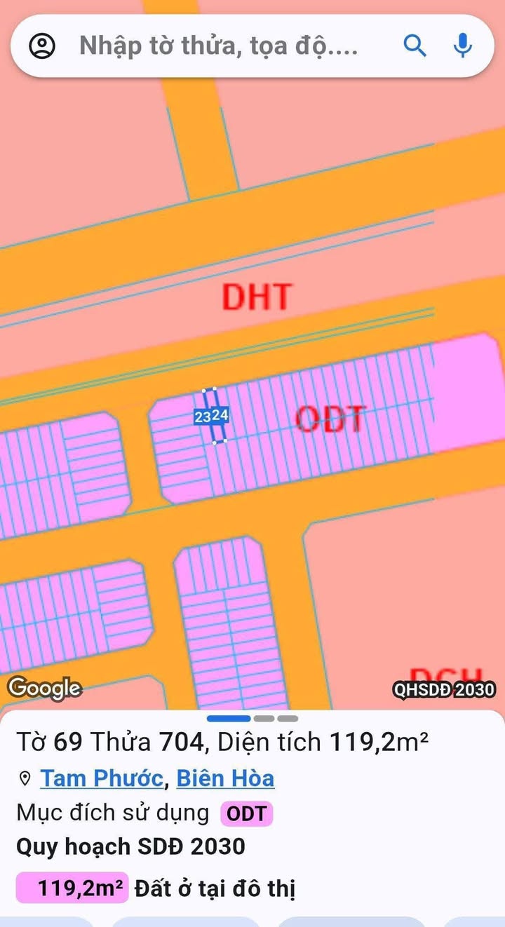 Đất thổ cư KDC Tín Nghĩa, Tam Phước, 119m² - Giá chỉ 1.9 tỷ, Sổ hồng sang tên ngay!