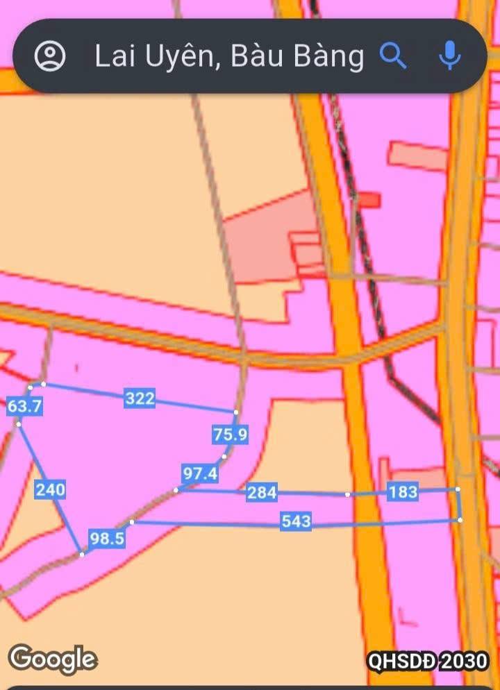 Đất nền Lai Uyên Bàu Bàng 84.855m² giá 2,4 triệu/m² - Tiềm năng phát triển lớn!