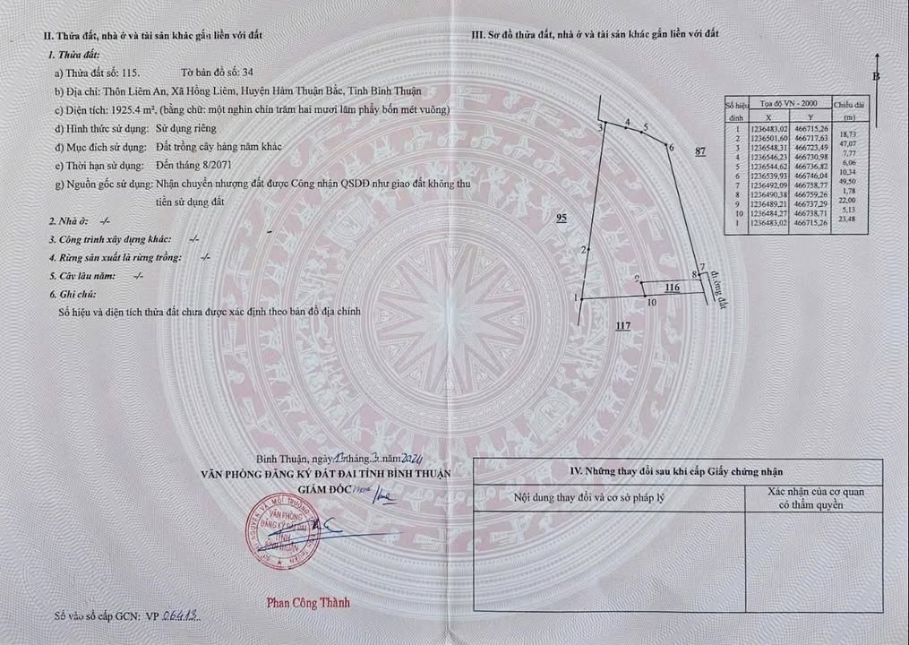 Đất Farm 2 Sào Hồng Liêm, Bình Thuận Giá 390 triệu - Cơ hội đầu tư hấp dẫn!