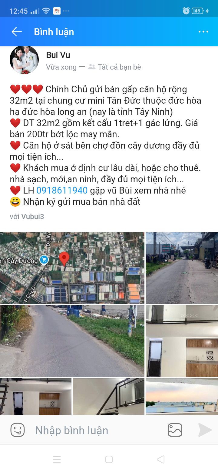 Căn hộ mini Tân Đức 32m² giá 200 triệu - An ninh tốt, tiện ích đầy đủ!