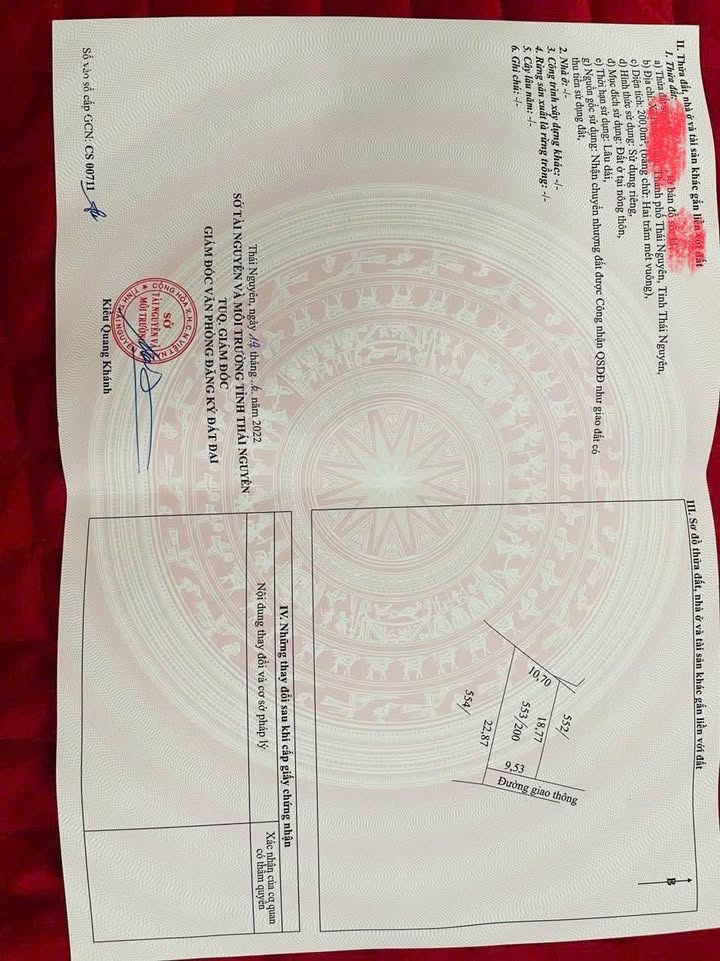 Đất nền đẹp tại Đường Bắc Sơn, Thái Nguyên 1010m² giá 4 tỷ - Cơ hội đầu tư sinh lời!