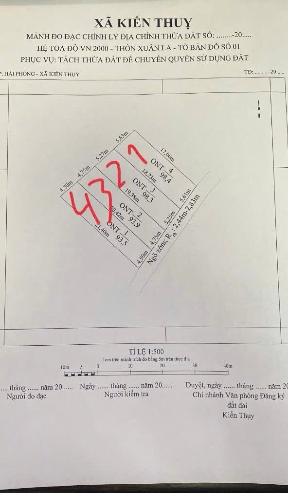 Đất nền Xuân La - Kiến Thụy 93,5m² giá chỉ 1,5x tỷ - Đầu tư sinh lời ngay!