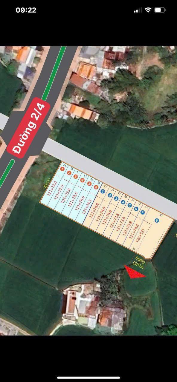 Đất thổ cư 121m² đường 2/4 Ninh Hiệp Ninh Hòa chỉ 2,5 tỷ - Cơ hội đầu tư hấp dẫn!