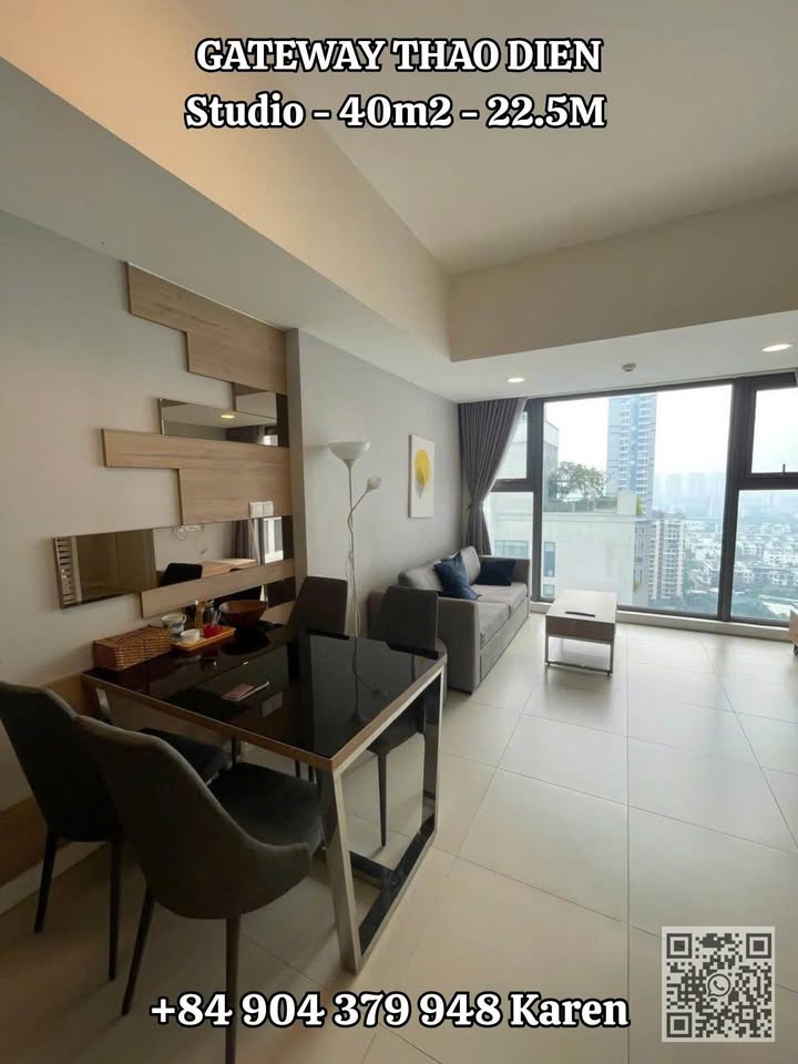 Căn hộ Gateway Thao Dien 40m² giá 22.5 triệu - Sẵn sàng vào ở ngay!