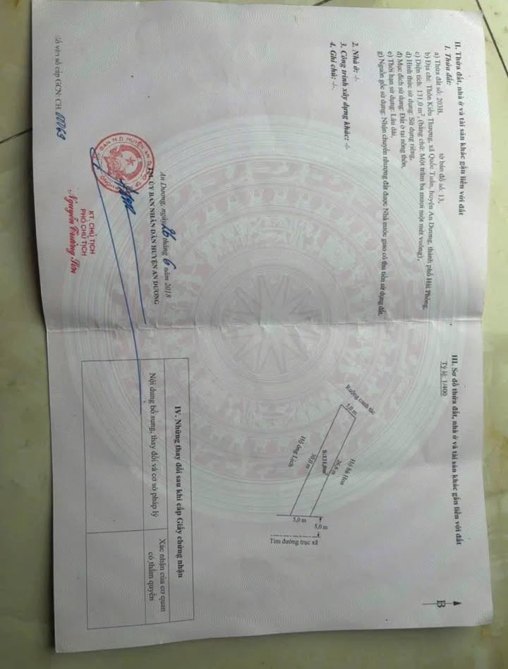 Đất nền Quốc Tuấn, An Lão 131m² giá chỉ từ 2 triệu/m² - Cơ hội đầu tư hấp dẫn!