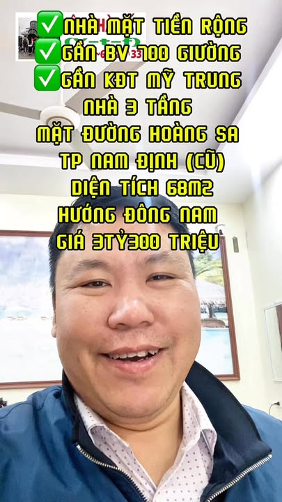 Nhà mặt tiền Hoàng Sa TP Nam Định 68m² giá 3.3 tỷ - Đầu tư sinh lời!