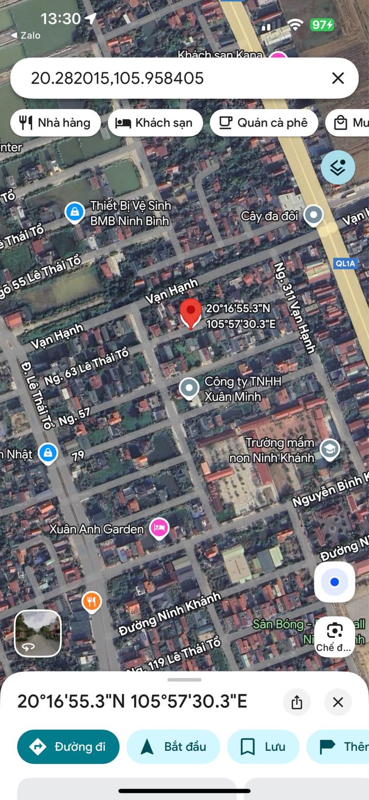 Đất nền Phường Ninh Khánh, Ninh Bình 108m² giá 6 tỷ - Sổ hồng chính chủ, vị trí thuận lợi!