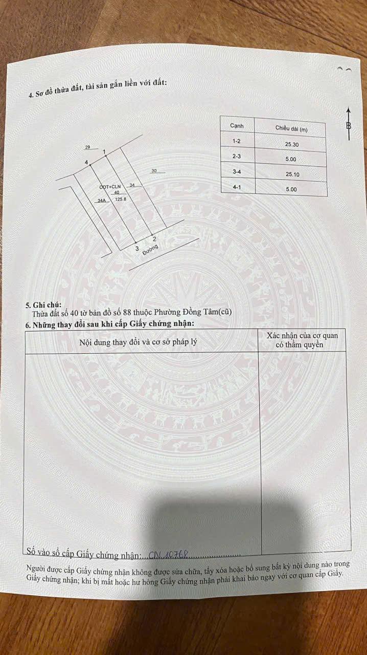 Đất thổ cư 125m² ngõ 10 Đông Hưng Đồng Tâm giá 2 tỷ - Đường ô tô vào tận nơi!