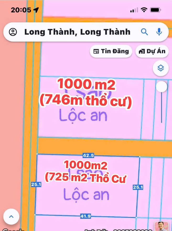 Đất nền Lộc An, Long Thành 1.050m² - Lô góc 2 mặt tiền cực hiếm!
