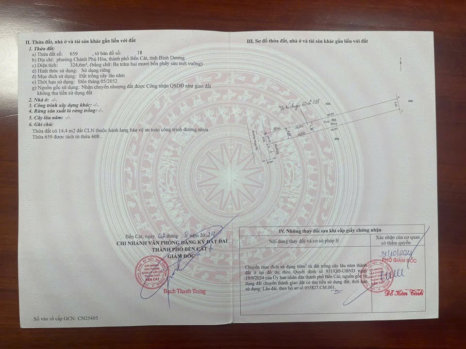 Đất thổ cư 325m² ngay VSIP 2 mở rộng Bình Dương - Giá chỉ 1 tỷ!