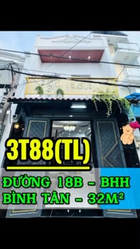 Nhà 2 tầng mới tinh Đường 18B, Bình Tân 32m² giá 3.88 tỷ - Chính chủ bán gấp!