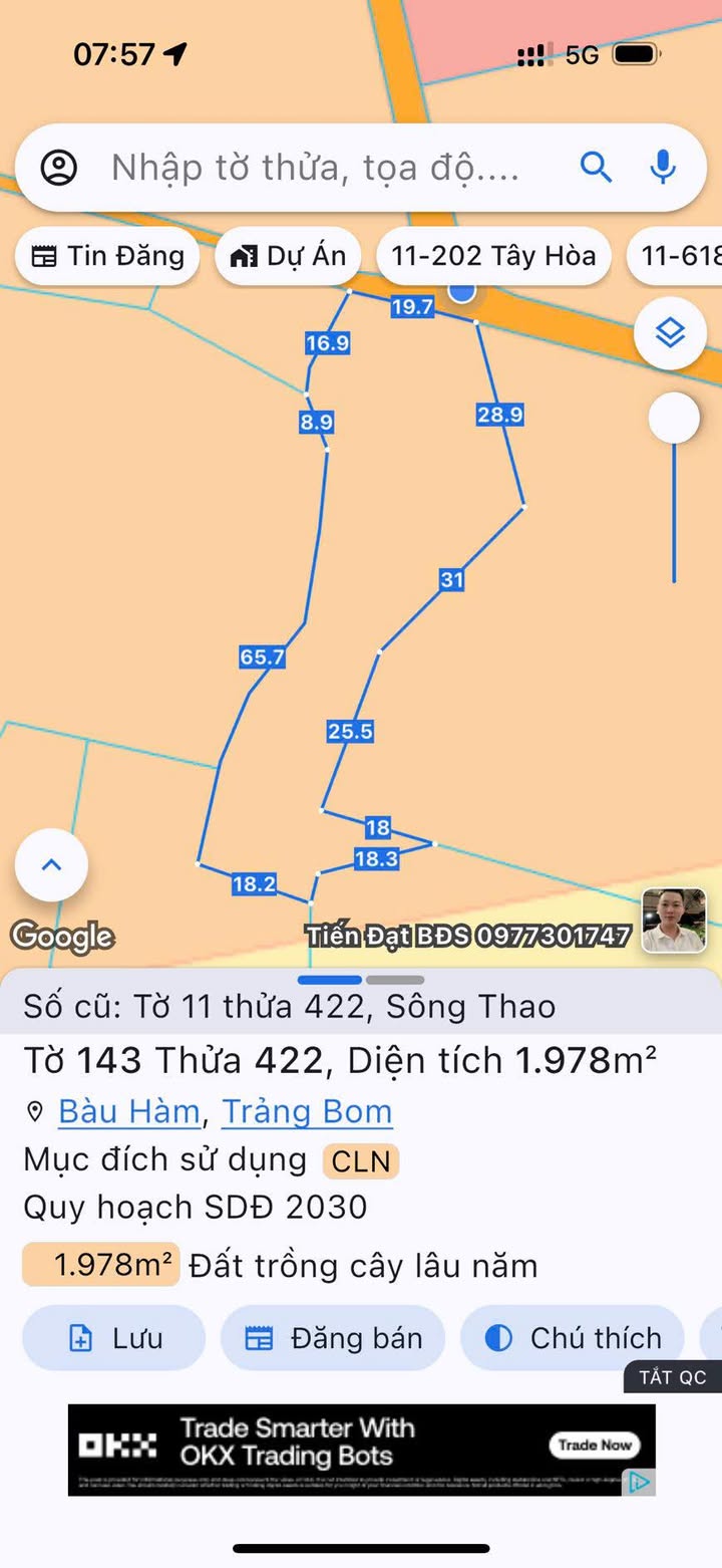 Đất nền 7200m² xã Sông Thao, Trảng Bom - Giá chỉ 1.5 tỷ VND!