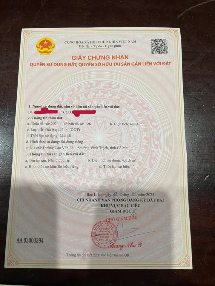 Đất nền Tạ Công, Bạc Liêu 488m² giá 7 tỷ - Đầu tư sinh lời bền vững!