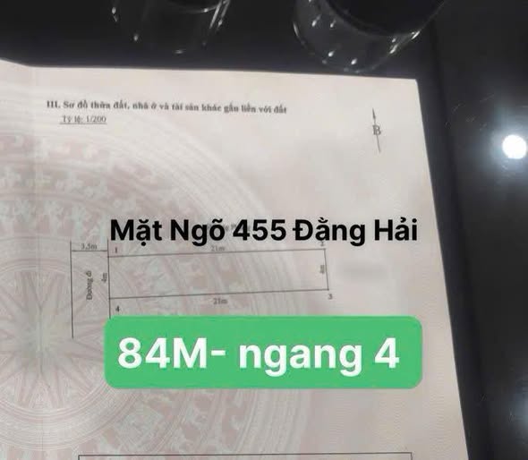 Đất nền mặt ngõ Đằng Hải 84m² giá 3.528 tỷ - Ô tô vào tận nơi!
