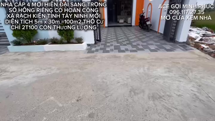 Nhà cấp 4 Rạch Kiến 150m² giá 2.1 tỷ - Thiết kế hiện đại, sân vườn thoáng mát!