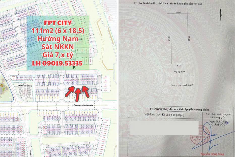 Đất nền FPT City Đà Nẵng 111m² giá 7.x tỷ - Bán gấp trước Tết!