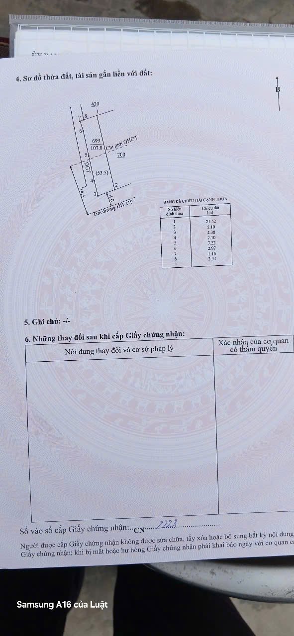 Đất nền đường liên xã Quang Lịch, Kiến Xương 107.8m² - Hướng Đông Nam, giá thỏa thuận!