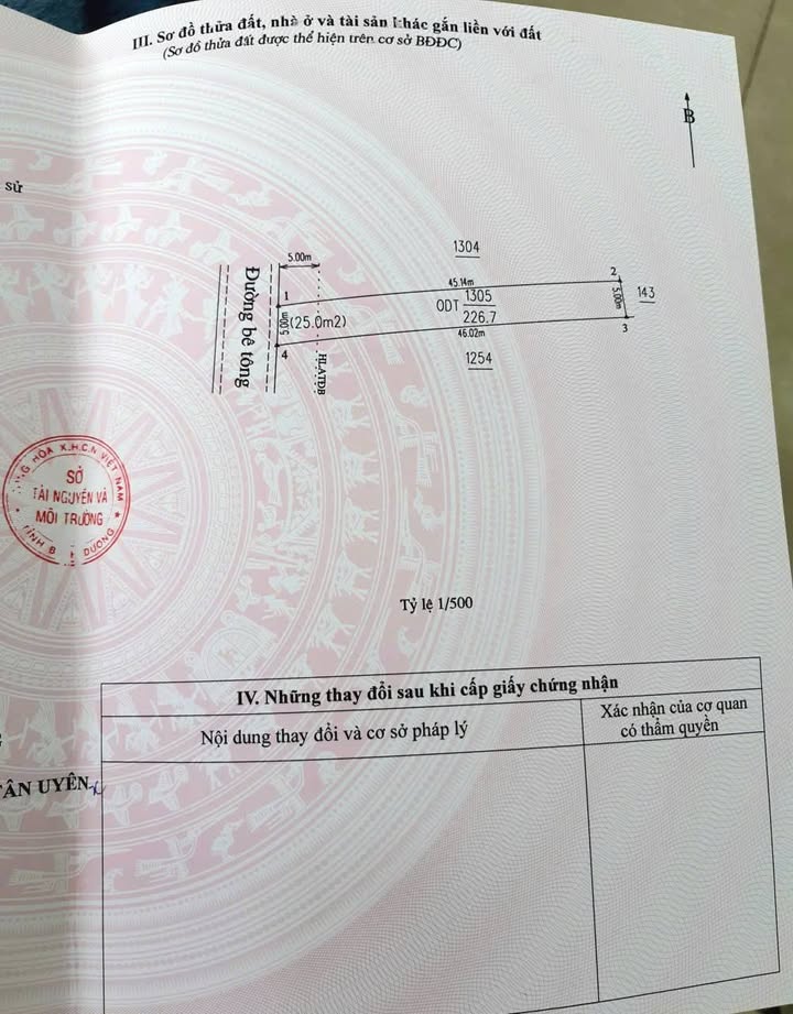 Đất thổ cư 225m² tại Phường Phú Chánh - Mặt tiền đường bê tông, giá chỉ 2 tỷ!