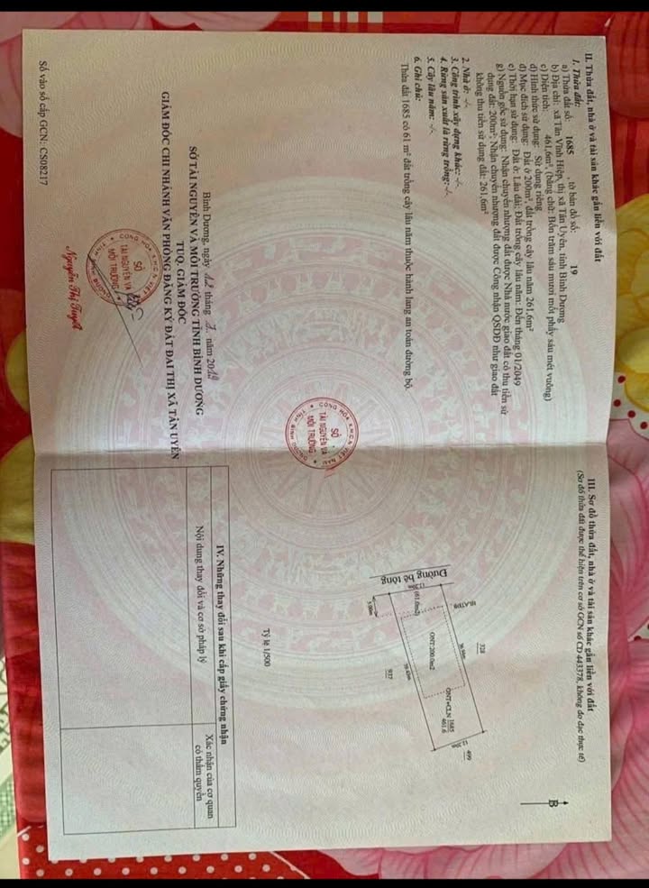 Đất Tân Vĩnh Hiệp, Tân Uyên 487m² giá 4.5 tỷ - Tiềm năng đầu tư vượt trội!