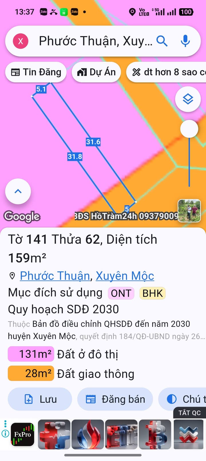 Đất nền Xã Phước Thuận, Huyện Xuyên Mộc 160m² giá 2.3 tỷ - Cơ hội đầu tư hấp dẫn!
