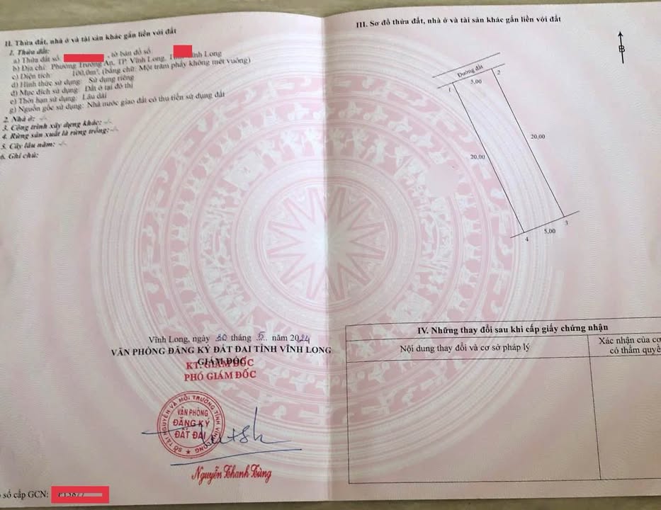 Đất nền thổ cư 100% tại Trường An, Vĩnh Long - Giá chỉ 750 triệu/nền!