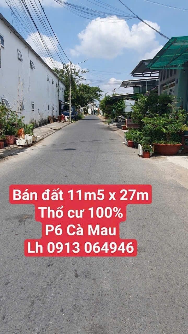 Đất thổ cư Đường Trần Văn Thời, Cà Mau 310m² giá 2 tỷ - Tiềm năng kinh doanh lớn!