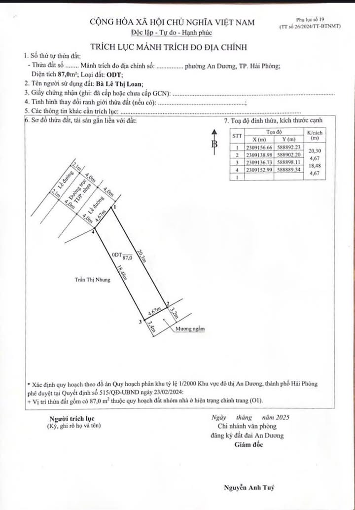 FrontHouse Cách Hạ, An Dương 87m² giá 4 tỷ - Mặt tiền kinh doanh đẹp!