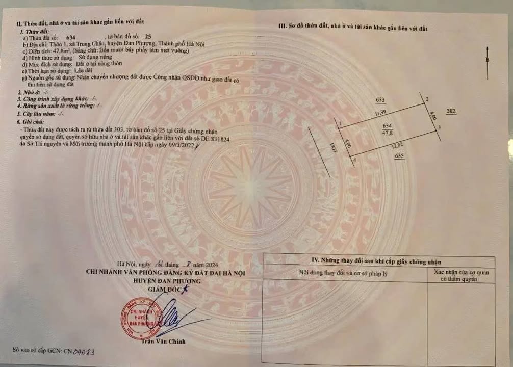 Nhà riêng 47,8m² tại Trung Châu A, Đan Phượng, 2.85 tỷ - Chính chủ bán gấp!