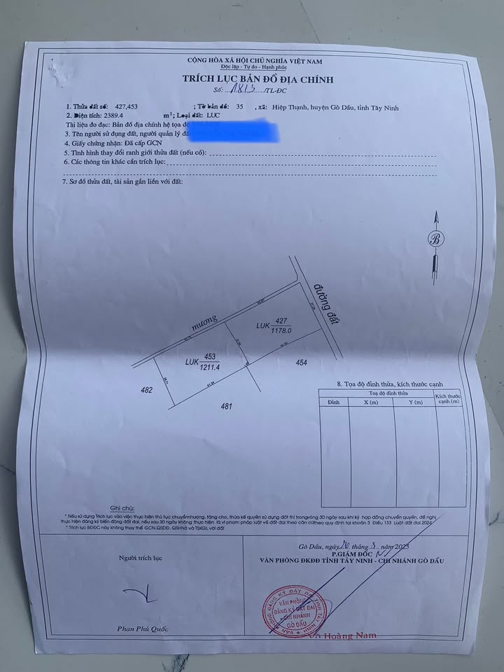 Lô đất vườn 2300m² tại Ấp Cây Da, Tây Ninh - Giá chỉ 55 triệu/m², đầu tư sinh lời!