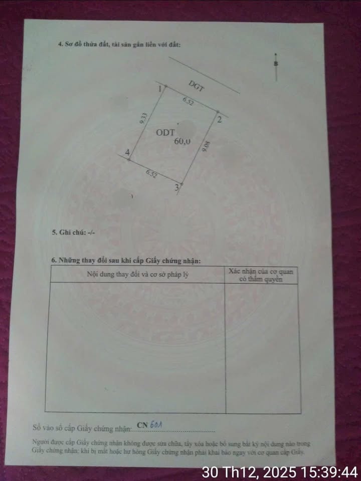 Đất thổ cư Đại Lai 2 - Phú Xuân, Thái Bình 60m² giá 1.6 tỷ - Mặt tiền rộng, ô tô vào tận nơi!