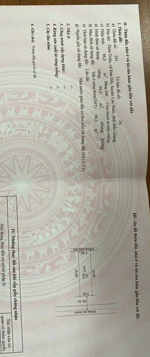 Đất đấu giá Xã Đan Hội, Huyện Lục Nam 94m² giá chỉ từ 500 triệu - Cơ hội đầu tư lý tưởng!