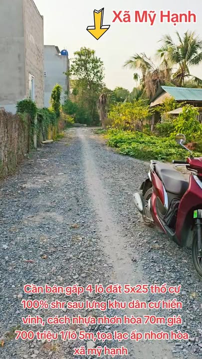 Đất nền Ấp Nhơn Hòa, Xã Mỹ Hạnh Nam 125m² giá 700 triệu - Chính chủ cần bán gấp!