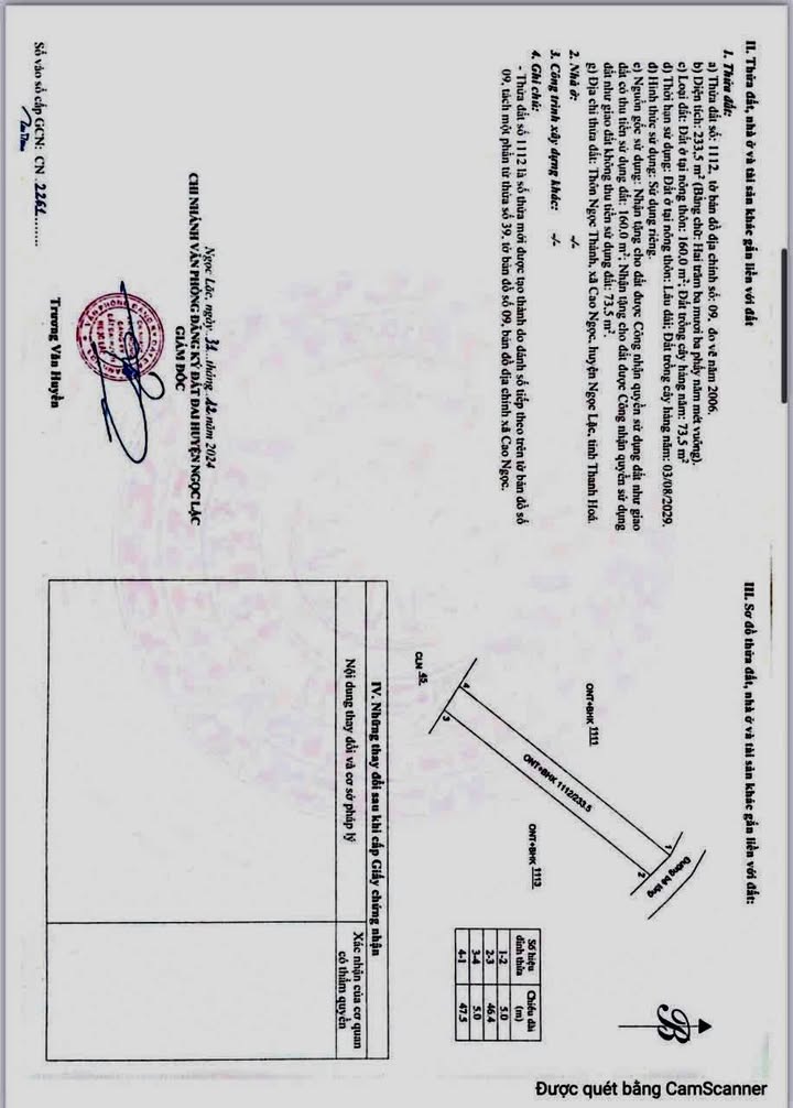 Đất nền Xã Cao Thịnh, Huyện Ngọc Lặc 230m² giá chỉ 70 triệu - Sổ hồng chính chủ sẵn sàng!