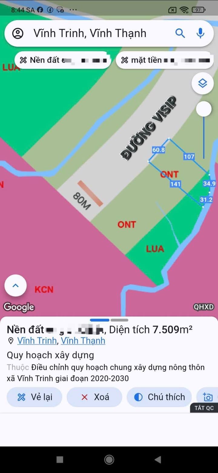 Đất mặt tiền đường VISIP 80m, 7509m² giá 7.8 tỷ - Cơ hội đầu tư sinh lời hiếm có!