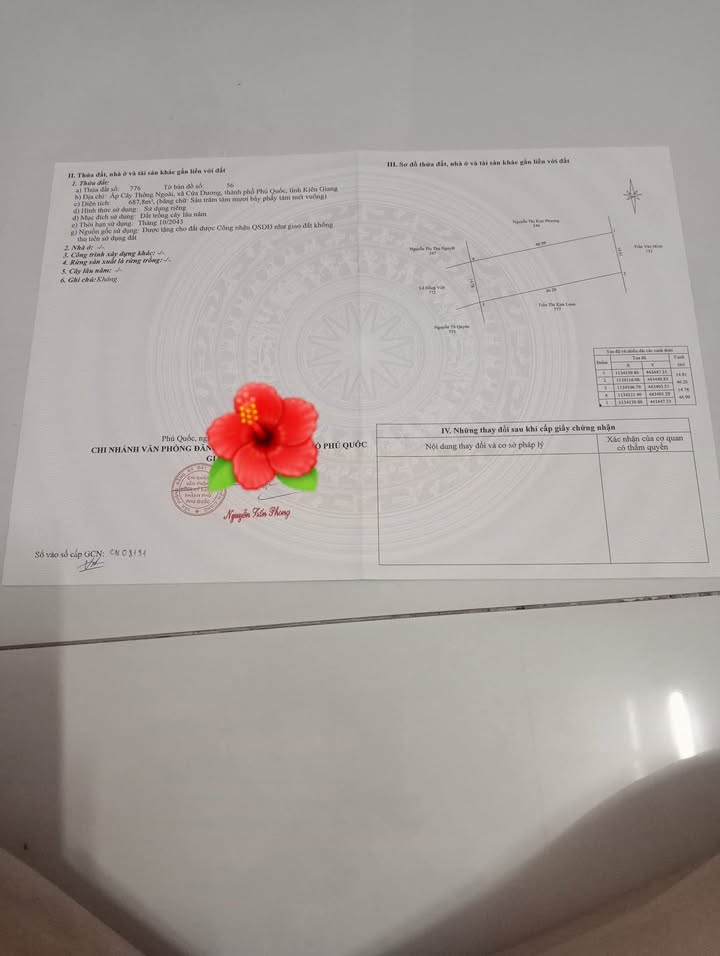 Đất nền chính chủ 687m² tại Cửa Dương, Phú Quốc - Giá thương lượng hấp dẫn!