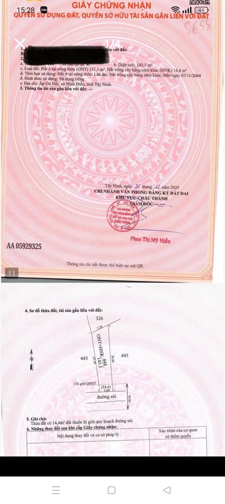 Đất nền 122m² Gò Nổi Ninh Điền Tây Ninh chỉ 209 triệu - Sổ hồng chính chủ, thổ cư 100%!