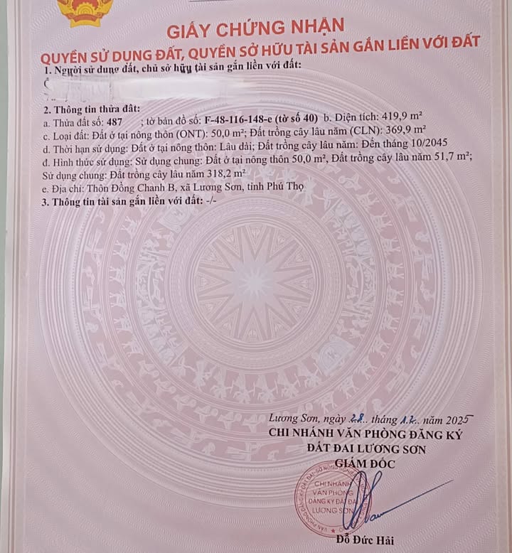 Đất Nhuận Trạch, Lương Sơn 102m² giá nhỉnh 1 tỷ - Vị trí đẹp, dân cư đông!