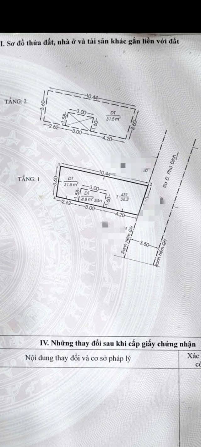 Bán nhà hẻm 3,5m Đường Phú Định, Quận 8, 36m² giá 3.9 tỷ - Pháp lý hoàn chỉnh!