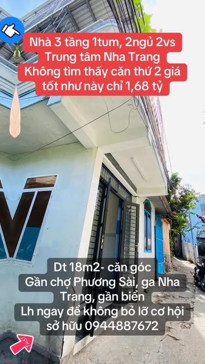 Nhà 3 tầng mặt tiền đường Phan Đình Giót, Nha Trang 18m² giá 1.65 tỷ - Cơ hội đầu tư lý tưởng!