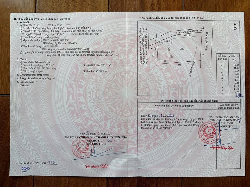 Đất nền 2 mặt tiền khu phố 5, Biên Hòa 791m² giá 25.32 tỷ - Đầu tư sinh lời ngay!