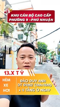 Nhà phố Khu Cán Bộ Cao Cấp, Phú Nhuận 64m² giá 13 tỷ - Thiết kế hiện đại, 4 tầng!