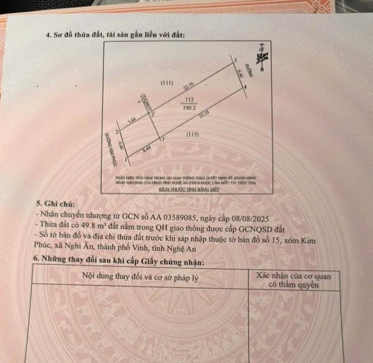 Đất mặt đường Kim Phúc, Nghi Ân, 190m² giá chỉ 2 tỷ - Cơ hội đầu tư tốt!