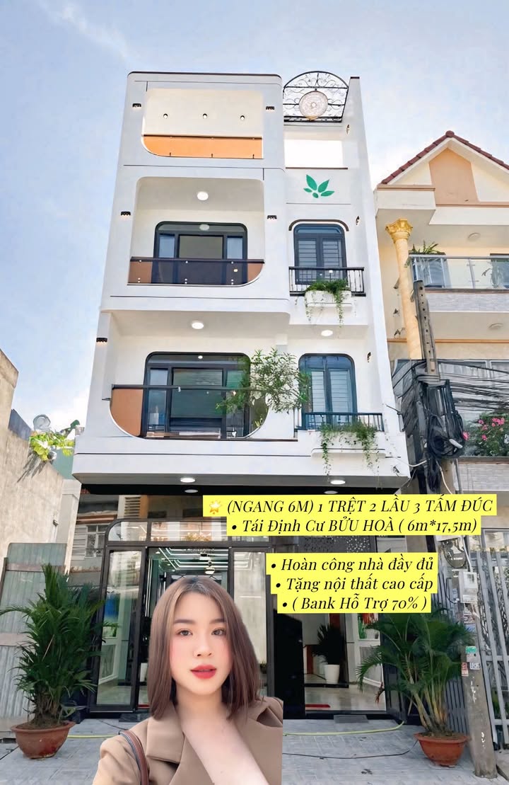 Nhà 3 Tầng Phường Bửu Hòa 105m² giá 5.7 tỷ - Thiết kế hiện đại sang trọng!