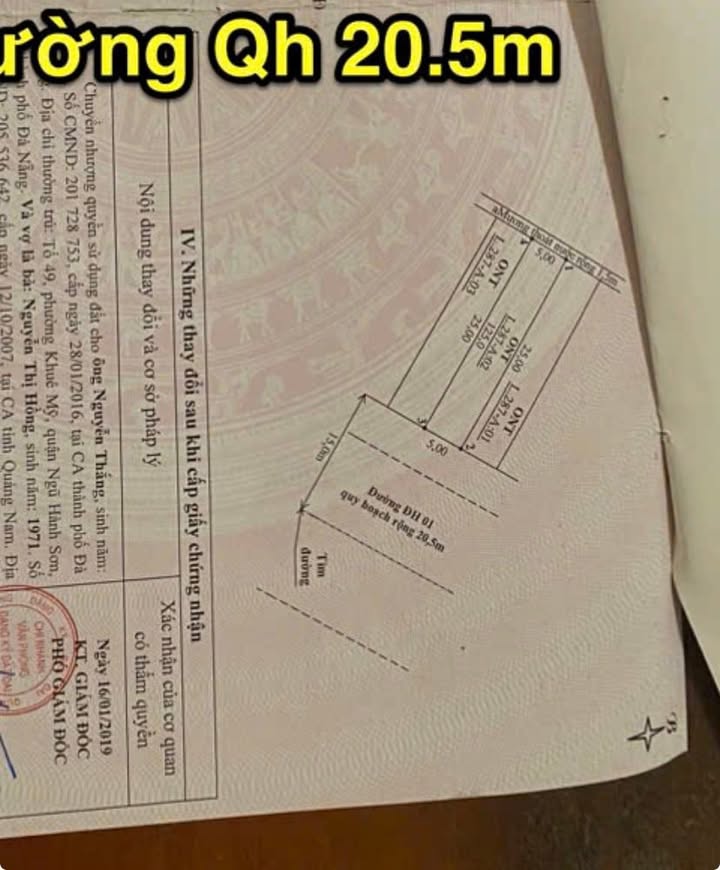 Đất nền mặt tiền đường DH1, Điện Thắng 125m² giá 2.15 tỷ - Cơ hội đầu tư hấp dẫn!